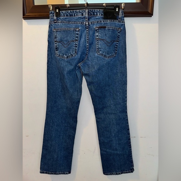 Harley-Davidson Ladies Classic Blue Denim Bootcut Jeans Size 10 - Picture 3 of 9